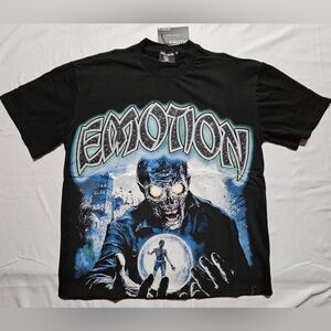 Mix Emotions Black Graphic T-Shirt size XL!